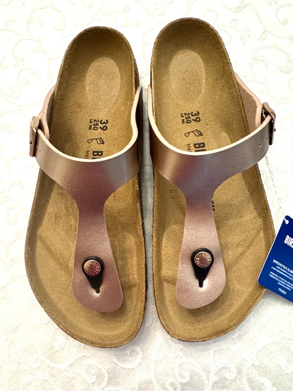 Birkenstock Gizeh Sandal – Birko-Flor Copper – Women’s, EU 39, US 8, Regular Fit - Picture 9 of 11